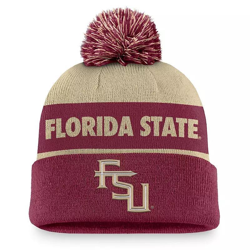 Mens Nike /Garnet Florida State Seminoles Primetime Peak Cuffed Knit Hat with Pom Product Image