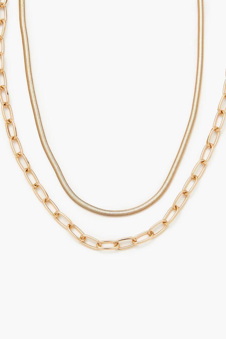 Herringbone Chain Necklace Set | Forever 21 Product Image