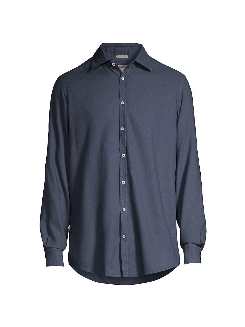 Mens Genova Solid Woven Shirt Product Image