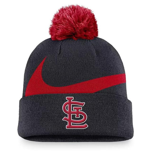 St. Louis Cardinals Peak Nike Mens MLB Cuffed Pom Beanie Product Image