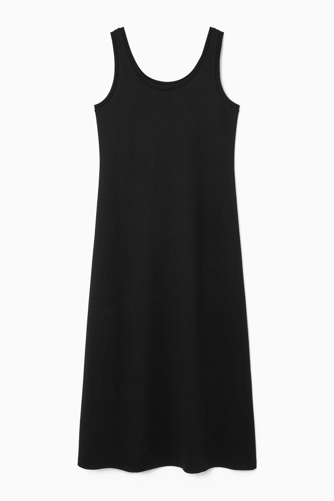 SCOOP-NECK JERSEY MIDI DRESS Product Image