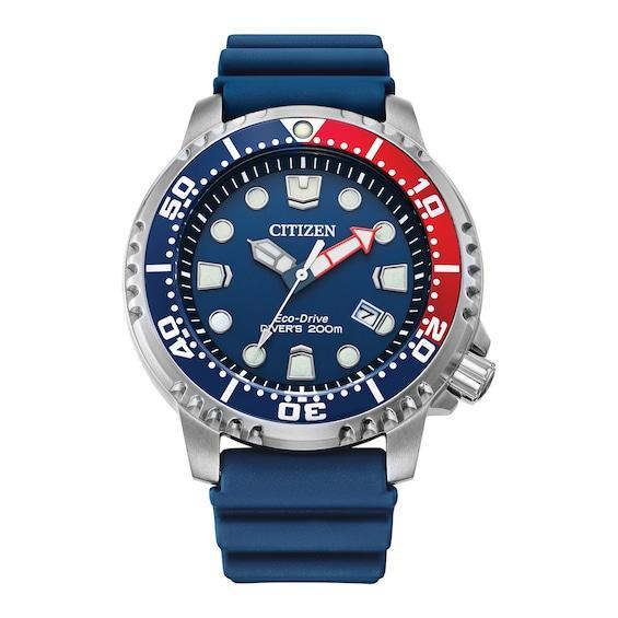 Citizen Mens Promaster Dive Three Hand Blue Strap Watch Product Image