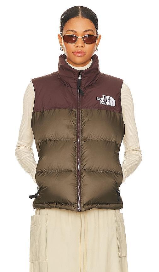 Womens Retro Nuptse Logo Down Vest Product Image