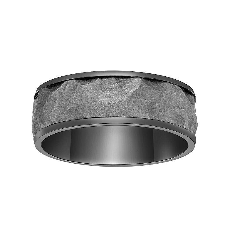 Mens LYNX Black Zirconium Ring Stainless Product Image