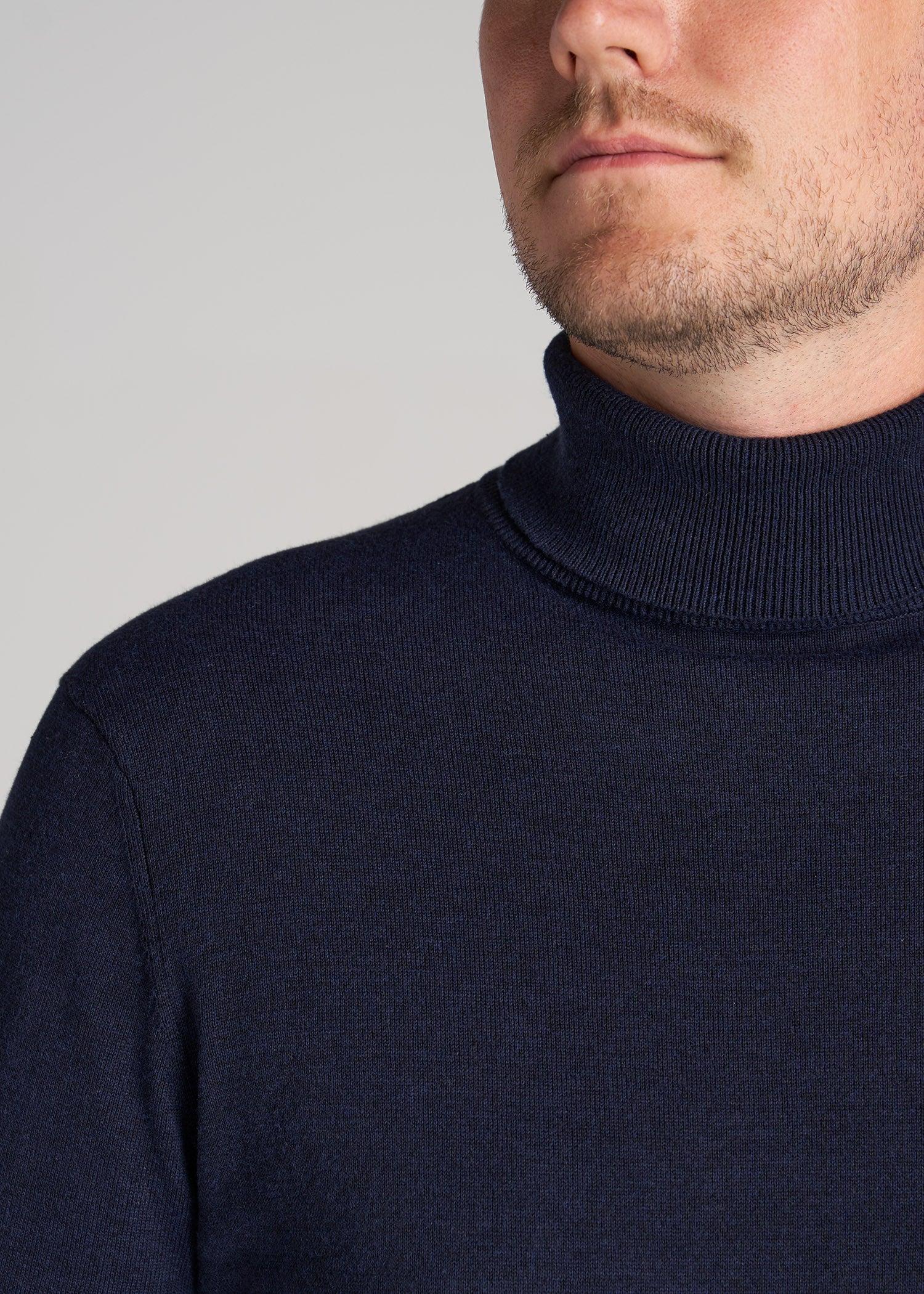 Men's Tall Turtleneck Sweater in Patriot Blue Male Product Image