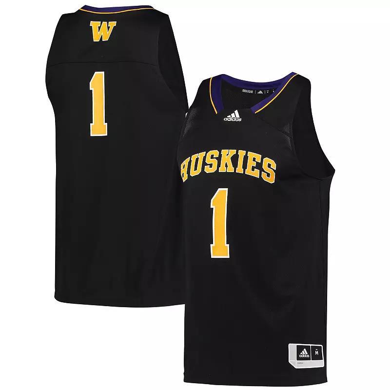 Mens adidas #1 Washington Huskies Reverse Retro Jersey Product Image