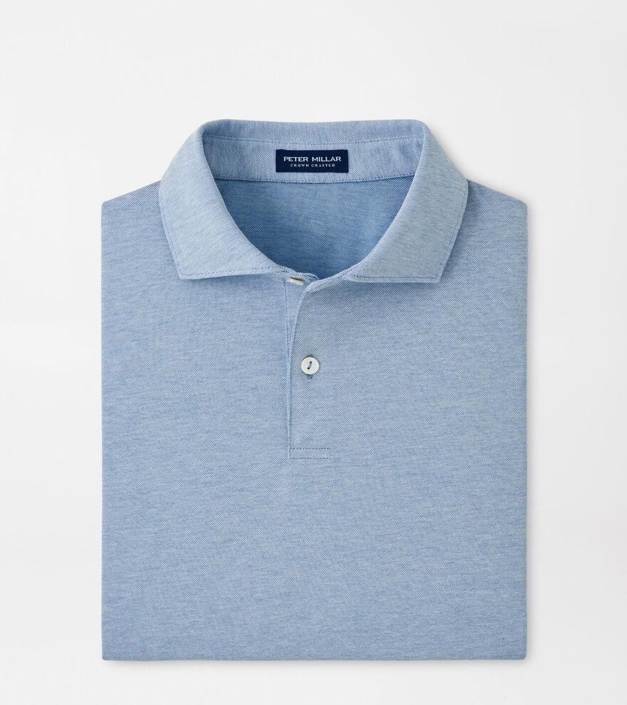 Peter Millar Mens Albatross Cotton Blend Piqu Polo | Color: Brook Blue | Size: M Product Image