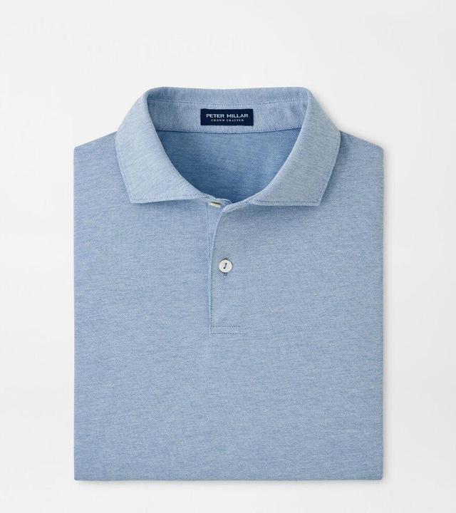 Peter Millar Mens Albatross Cotton Blend Piqu Polo | Color: Brook Blue | Size: XL Product Image