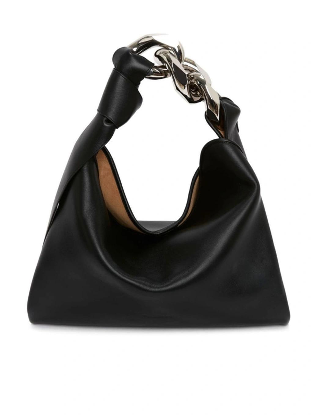 JW ANDERSON Chain-link Detail Shoulder Bag In Black Product Image