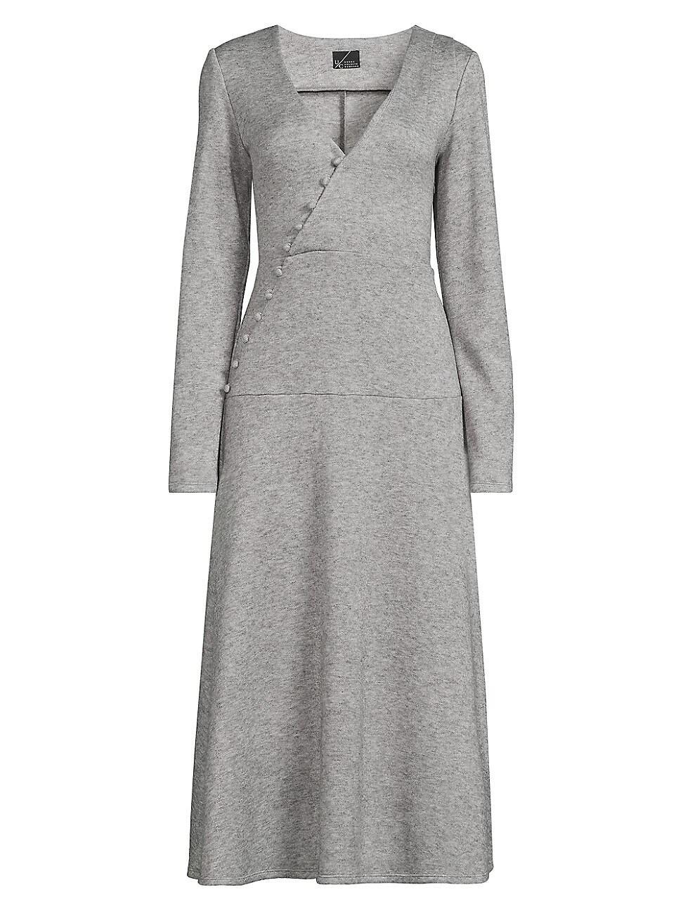 Womens LadyLike-Knit Surplice Midi-Dress Product Image