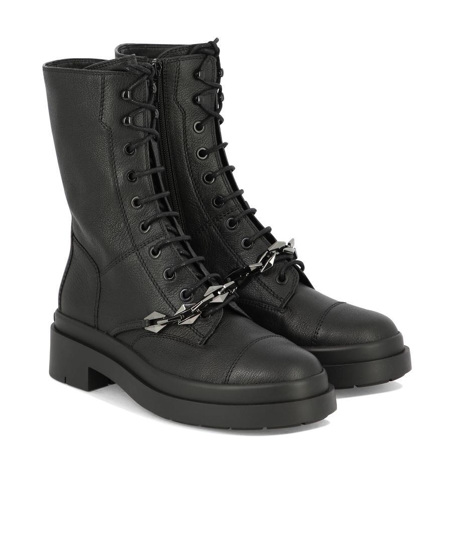 JIMMY CHOO Nari Combat Boots In Black Product Image