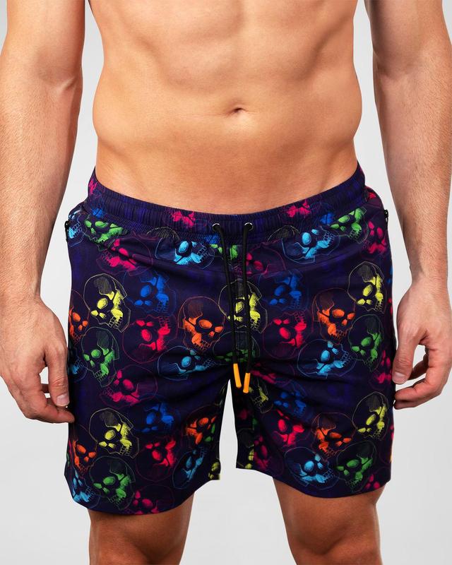 Mens Lion Neon Skull Swim Shorts Product Image