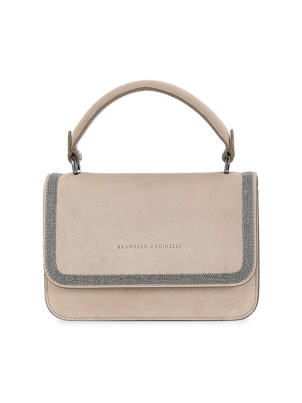 Womens Mini Suede Top Handle Bag Product Image