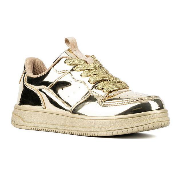 Olivia Miller Womens Vivien Metallic Sneakers Product Image