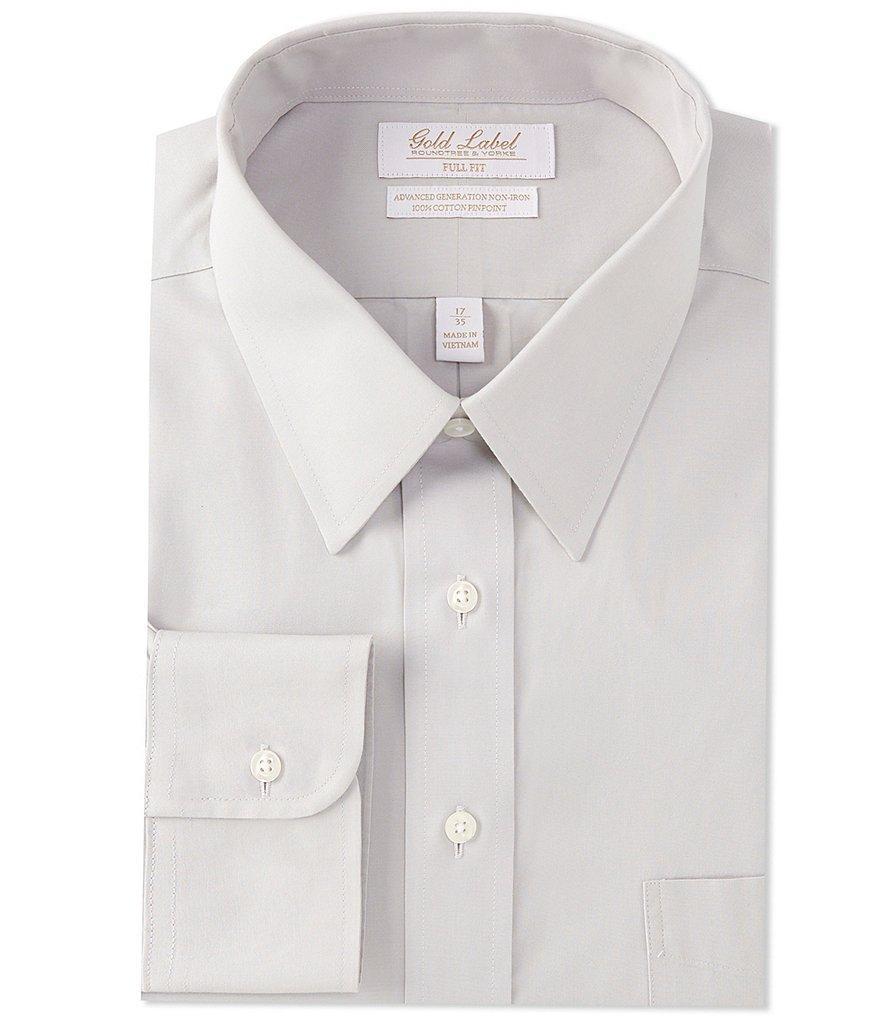 Gold Label Roundtree & Yorke Full-Fit Non-Iron Point Collar Solid Dress Shirt Product Image