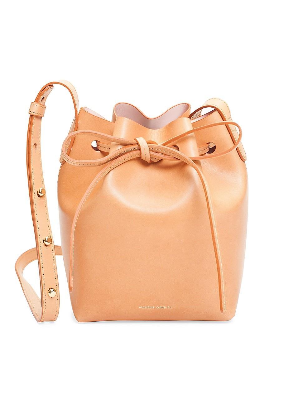 Mansur Gavriel Mini Mini Leather Bucket Bag Product Image