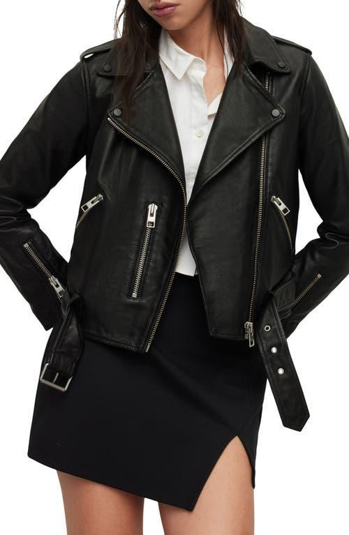 AllSaints Balfern Leather Biker Jacket Product Image