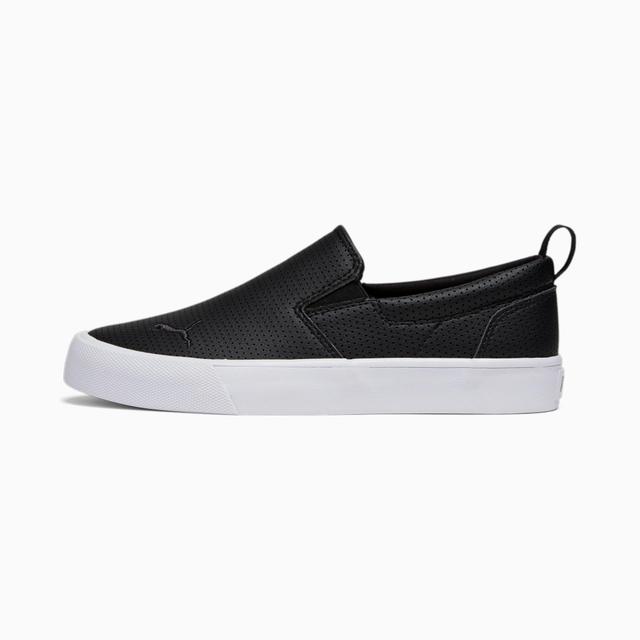 PUMA Bari Slip-On Comfort Women's Shoes in Black/Flat Dark Grey Product Image