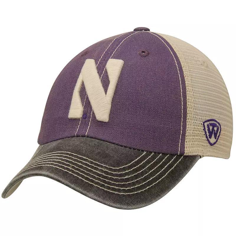 Mens Top of the World /Tan Northwestern Wildcats Offroad Trucker Hat Product Image