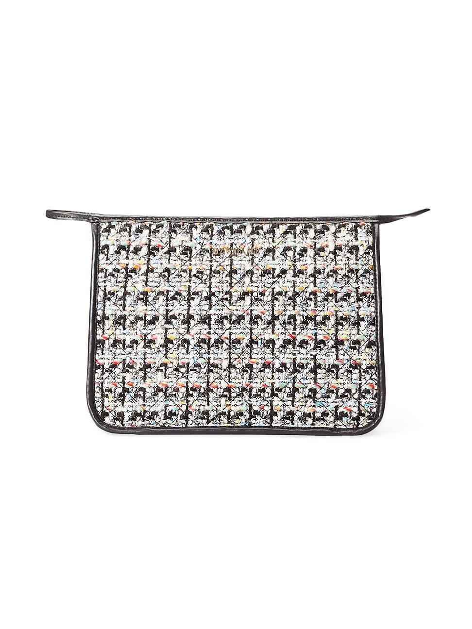 Womens Metro Tweed Boucl Quilted Clutch Product Image