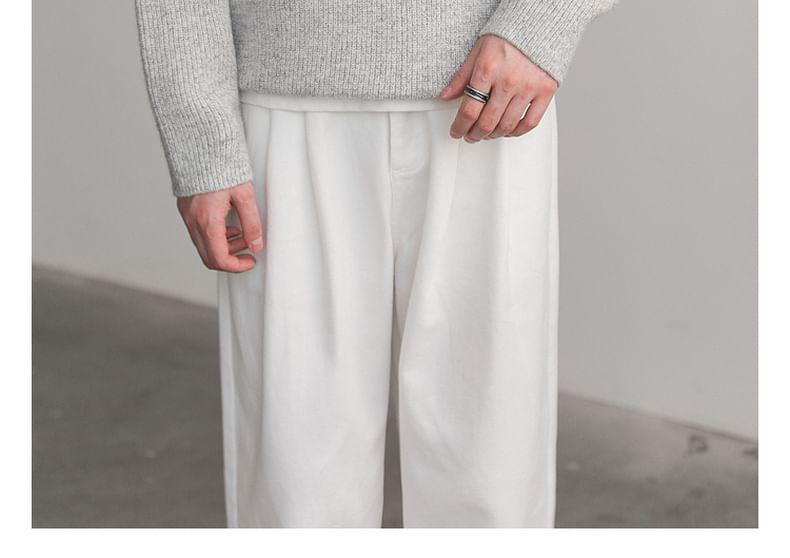 Henley Plain Sweater Product Image