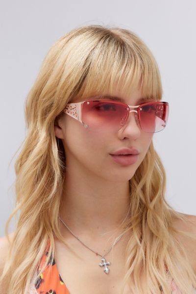 Holly Metal Shield Sunglasses Womens at Urban Outfitters Product Image