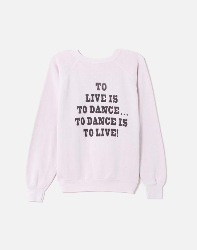 Upcycled "Snoopy Dancing" Sweatshirt in Heathered Light Pink - 11229747 Female Product Image