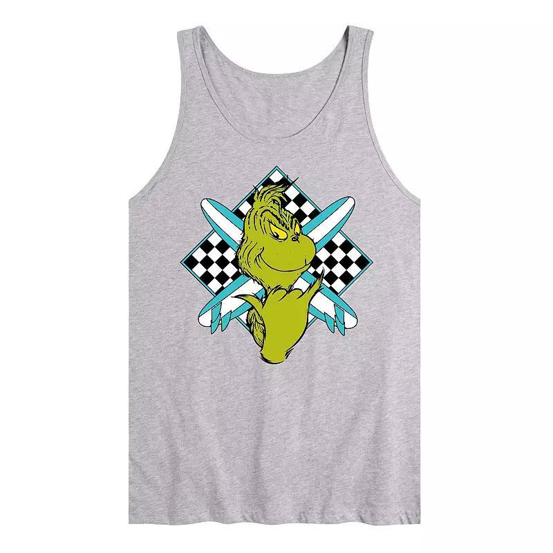 Mens Dr. Seuss The Grinch Crossed Surfboards Graphic Tank Product Image