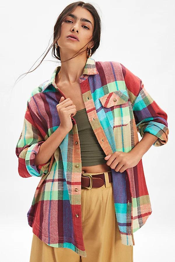 BDG Dani Oversized Flannel Shirt Womens at Urban Outfitters Product Image