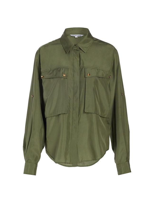 Womens Jada Silk Utility Shirt Product Image