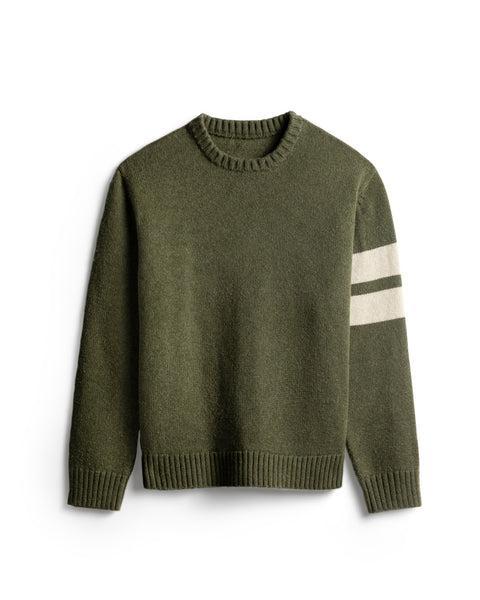 Comp Stripe Sweater - Olive Product Image