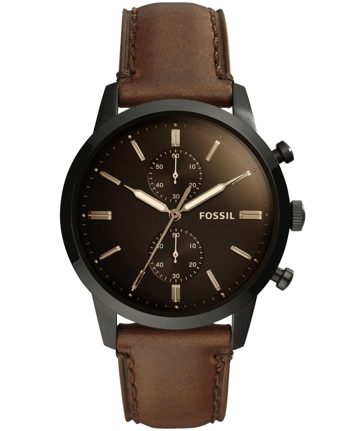 Fossil Townsman Chronograph Leather Strap Watch, 44mm Product Image