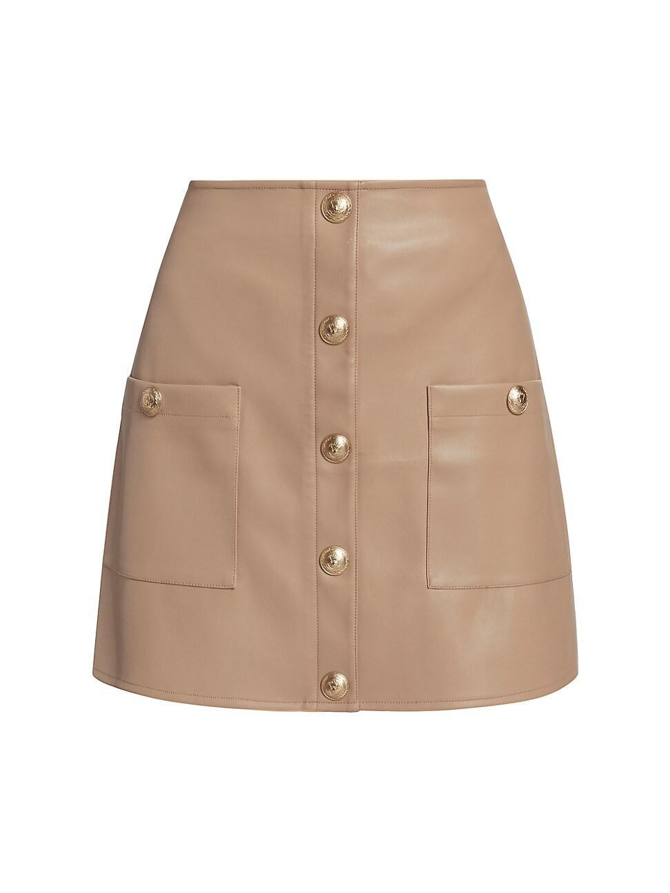 Womens Truman Faux Leather Miniskirt Product Image