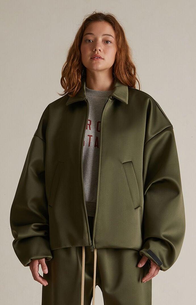 Fear of God Essentials Womens Satin Bomber Jacket - Product Image