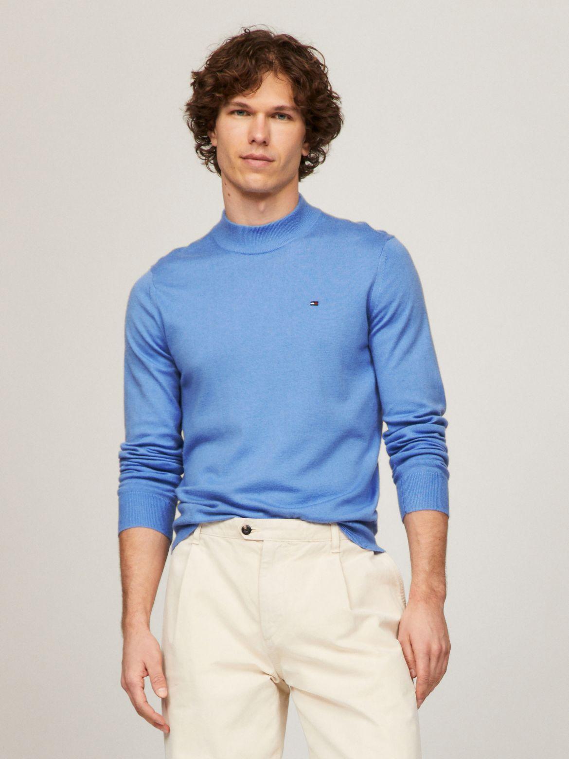 Tommy Hilfiger Men's Solid Wool-Blend Mockneck Sweater Product Image