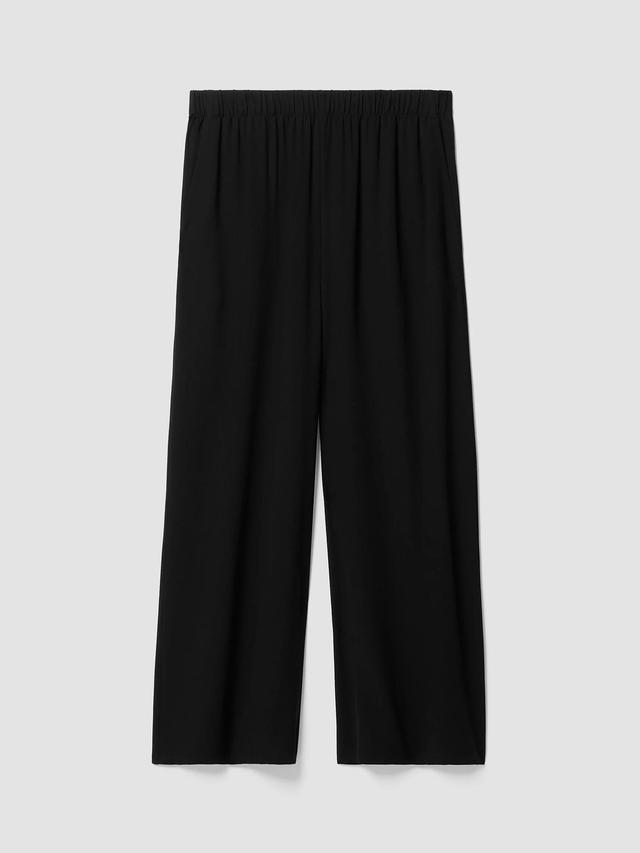 EILEEN FISHER Silk Georgette Crepe Wide-Leg Pantfemale Product Image