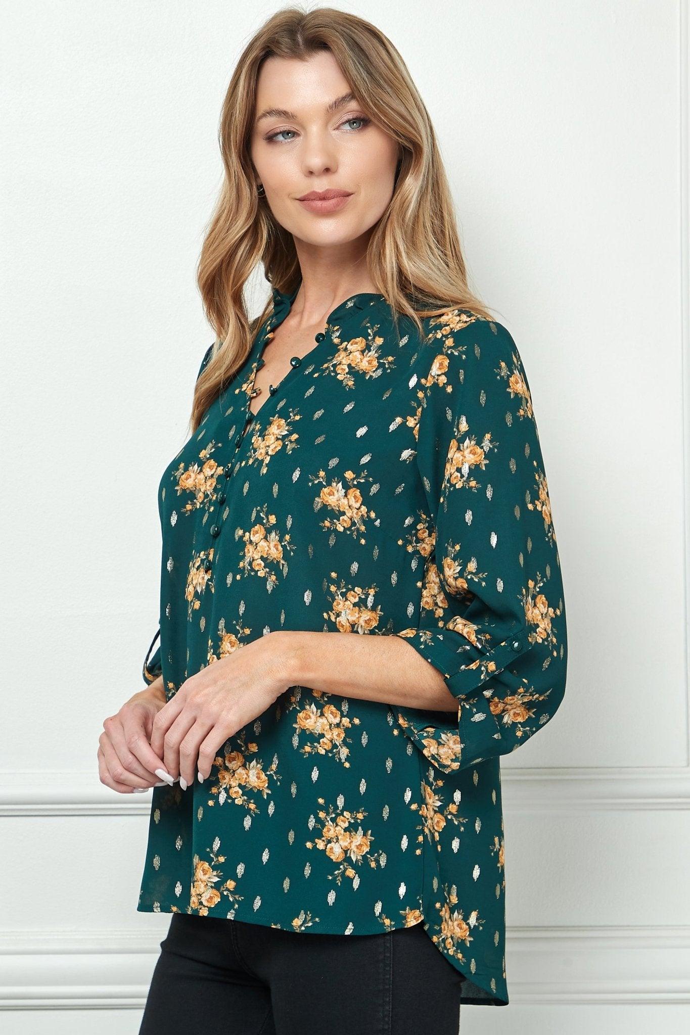 Hunter Blossom 3/4 Sleeve Popover Product Image