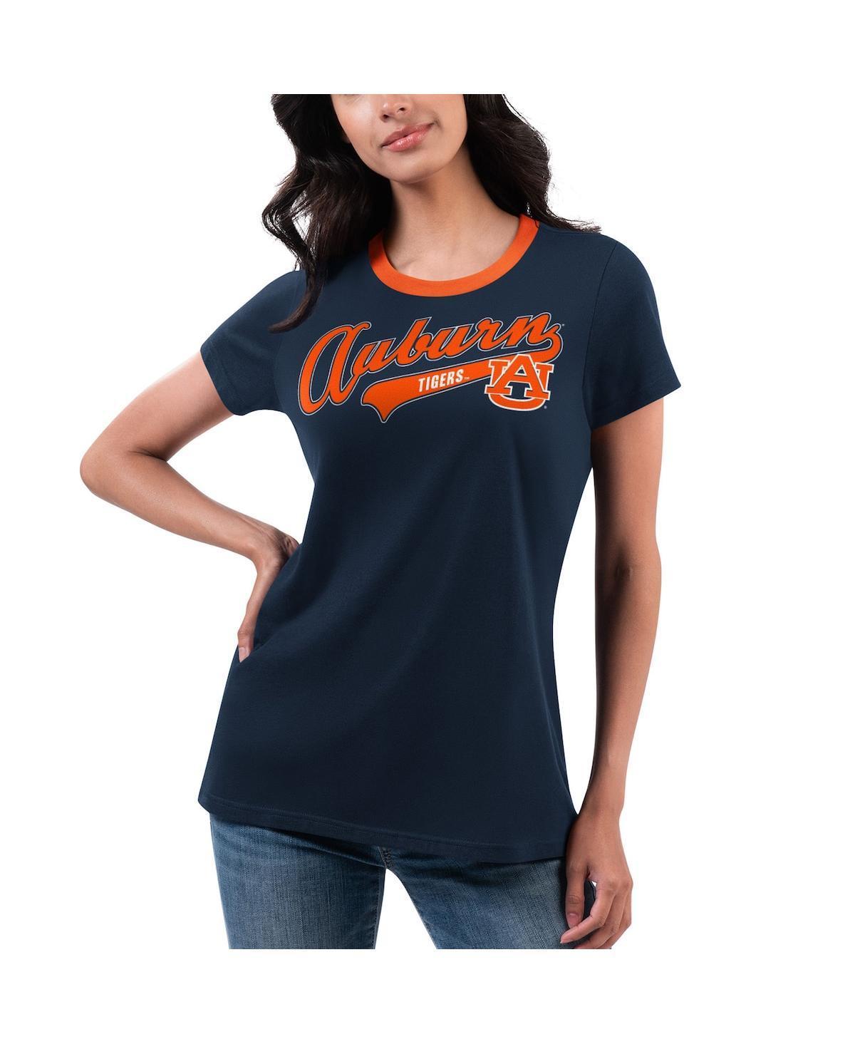 Womens G-iii 4Her by Carl Banks Navy Auburn Tigers Recruit Ringer T-shirt product image