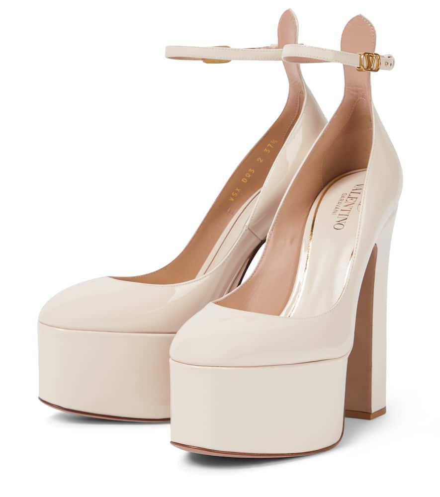 VALENTINO GARAVANI Tan-go 155mm Platform Pumps In White Product Image