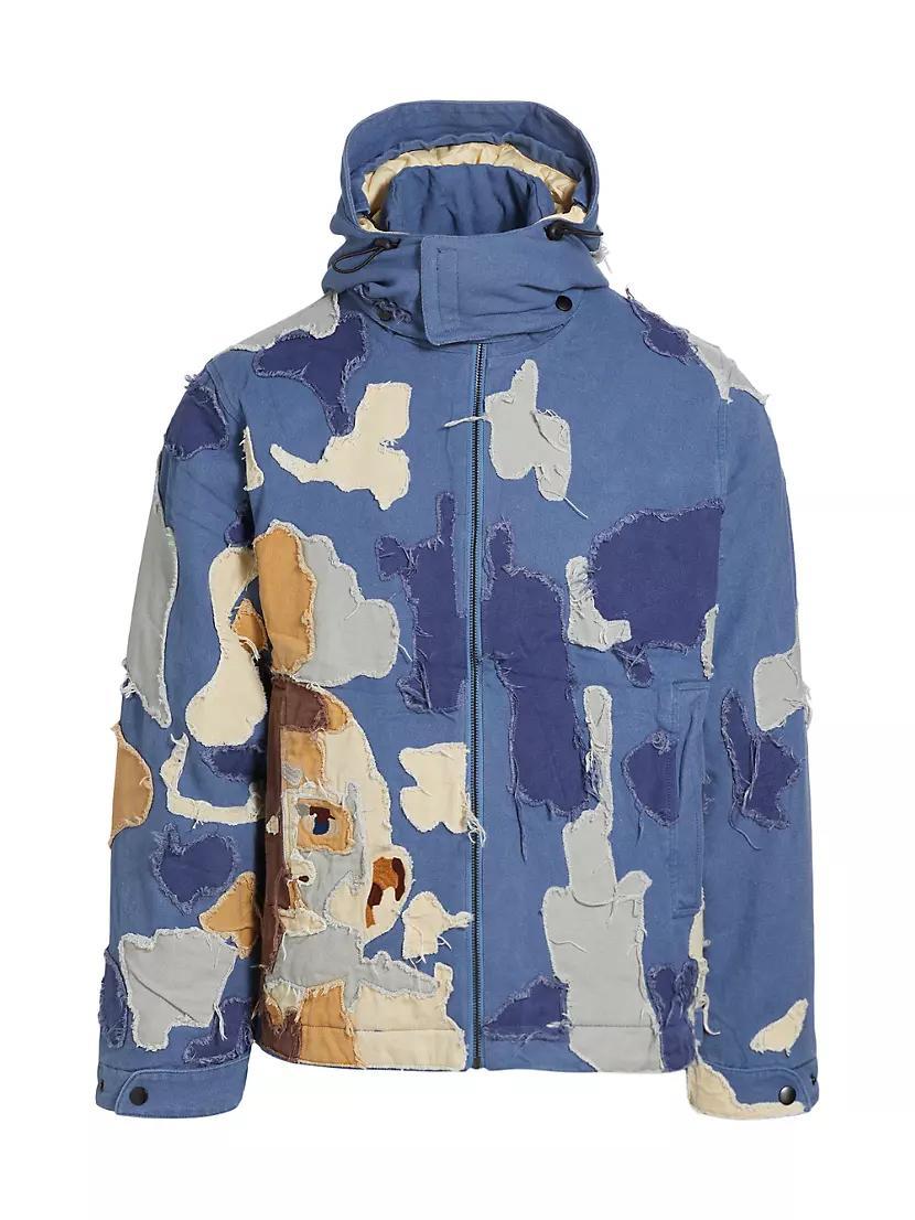 Patchwork Canvas Zip-Up Jacket Product Image