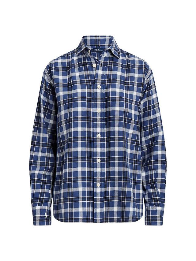 Polo Ralph Lauren Plaid Cotton Flannel Button-Up Shirt Product Image