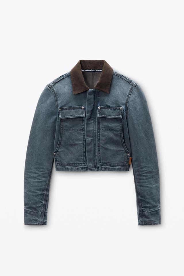 Shrunken Workwear Jacket In Denim Product Image