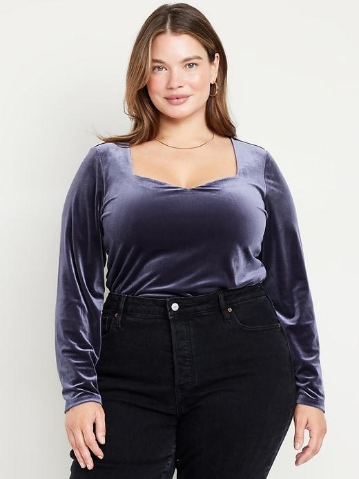 Fitted Velvet Top Product Image