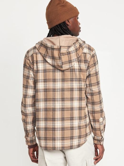 Hooded Flannel Shirt Product Image