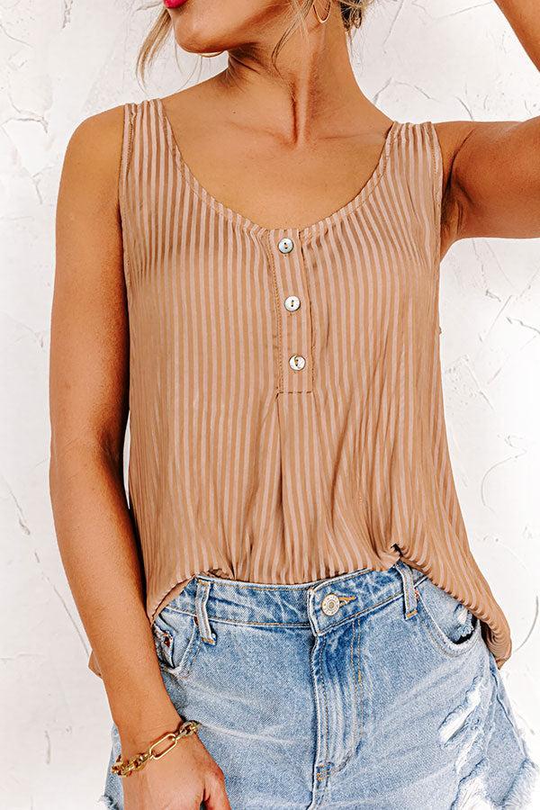 New To Love Satin Top In Tan Product Image