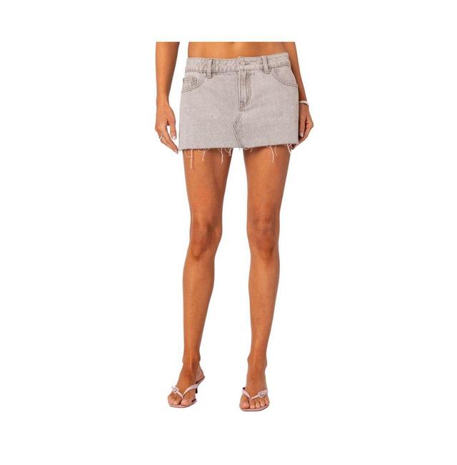 Edikted Womens Micah Denim Mini Skirt Product Image