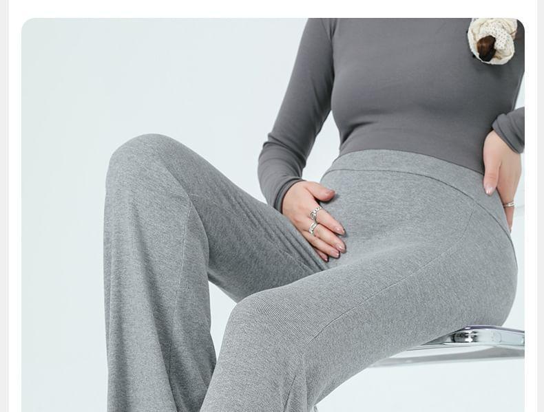 Maternity High Rise Plain Flared Pants Product Image