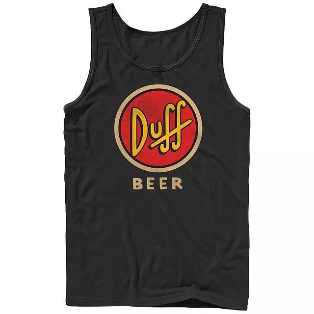 Mens The Simpsons Duff Beer Logo Graphic Tank Top Product Image