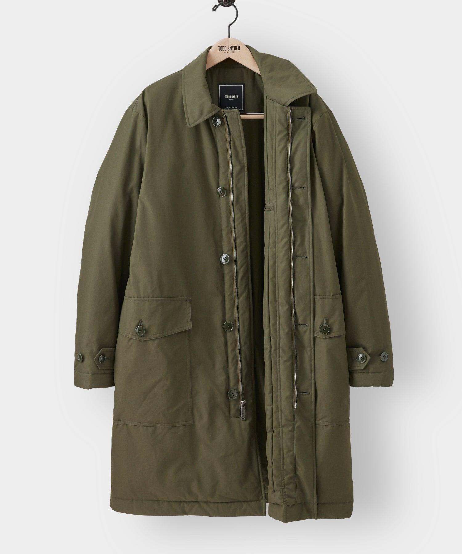 Ventile Down Trench in Olive Product Image