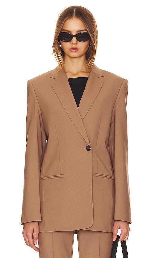 Womens Wool-Blend Double-Breasted Blazer Product Image